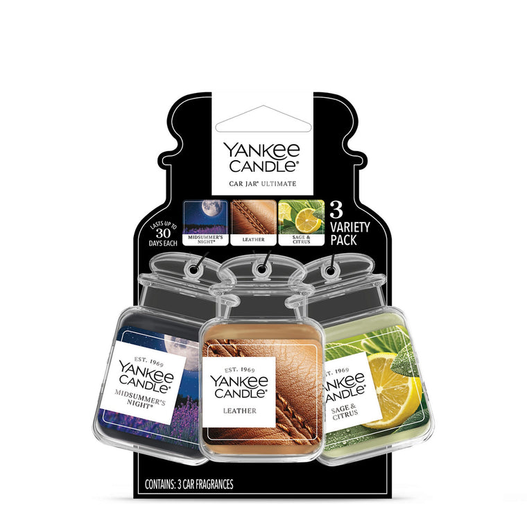 Midsummer's Night® / Leather / Sage & Citrus Car Jar® Ultimate (Bonus 3-Pack) A2