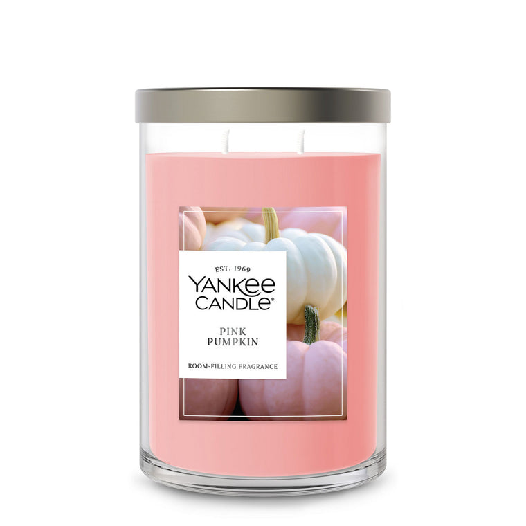 Pink Pumpkin Large Tumbler Candle K3