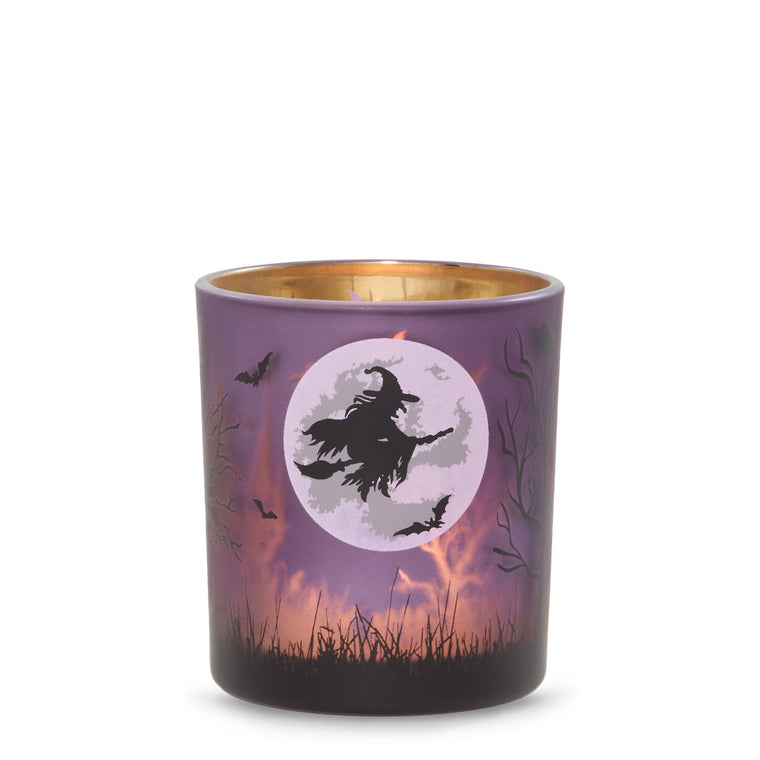 Purple Witch's Moon Tea Light Candle Holder P1