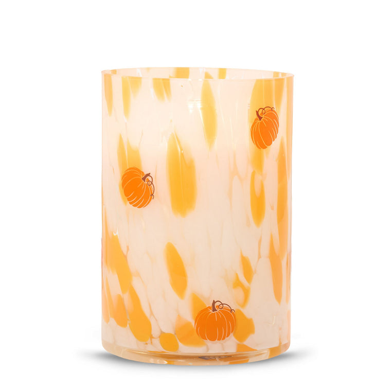 Pumpkin Painter Jar Candle Holder B4