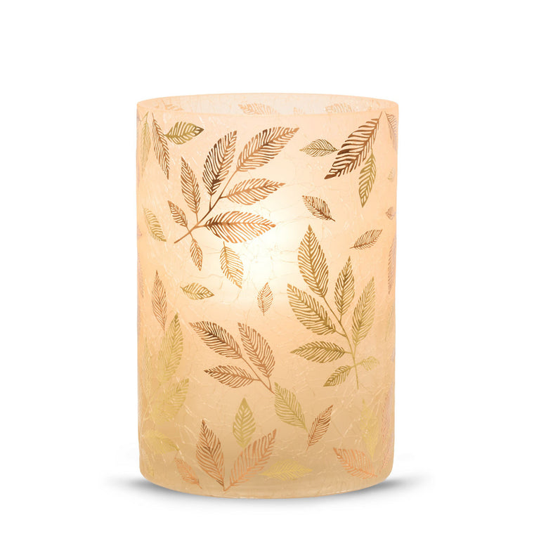 Frosted Gold Jar Candle Holder O8