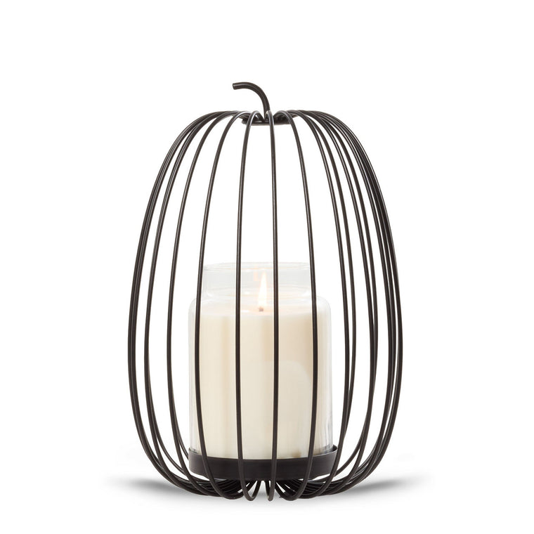 Caged Pumpkin Jar Candle Holder Y2