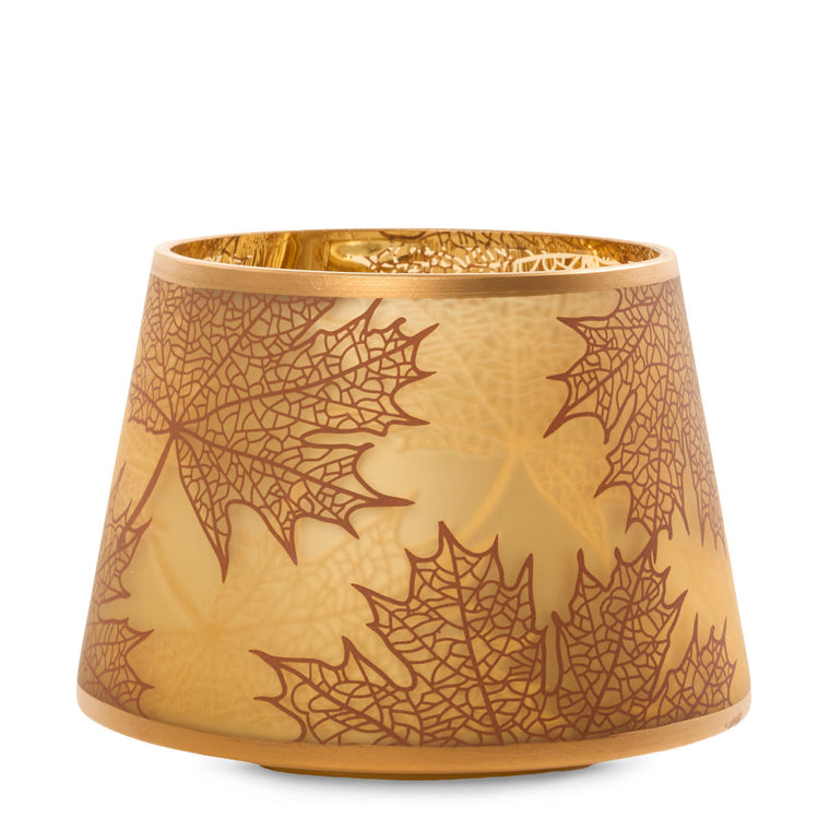 Crackle Leaves Jar Candle Shade W0